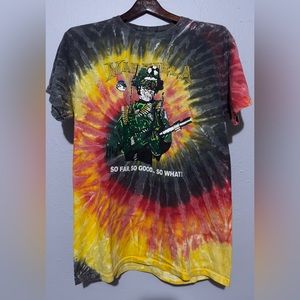 Tie dye Metal T-shirt short sleeve music by bleach